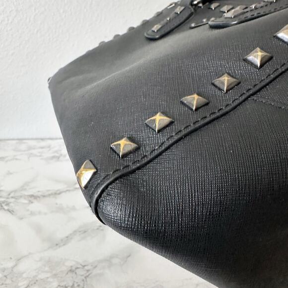 MICHAEL Michael Kors Black Studded Handbag - Picture 2 of 16